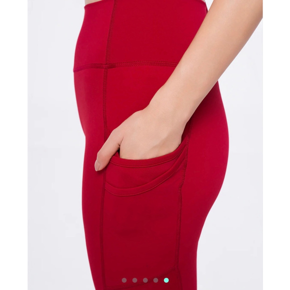 Women's Werk Dark Red Scarlet Leggings M - Picture 5 of 16